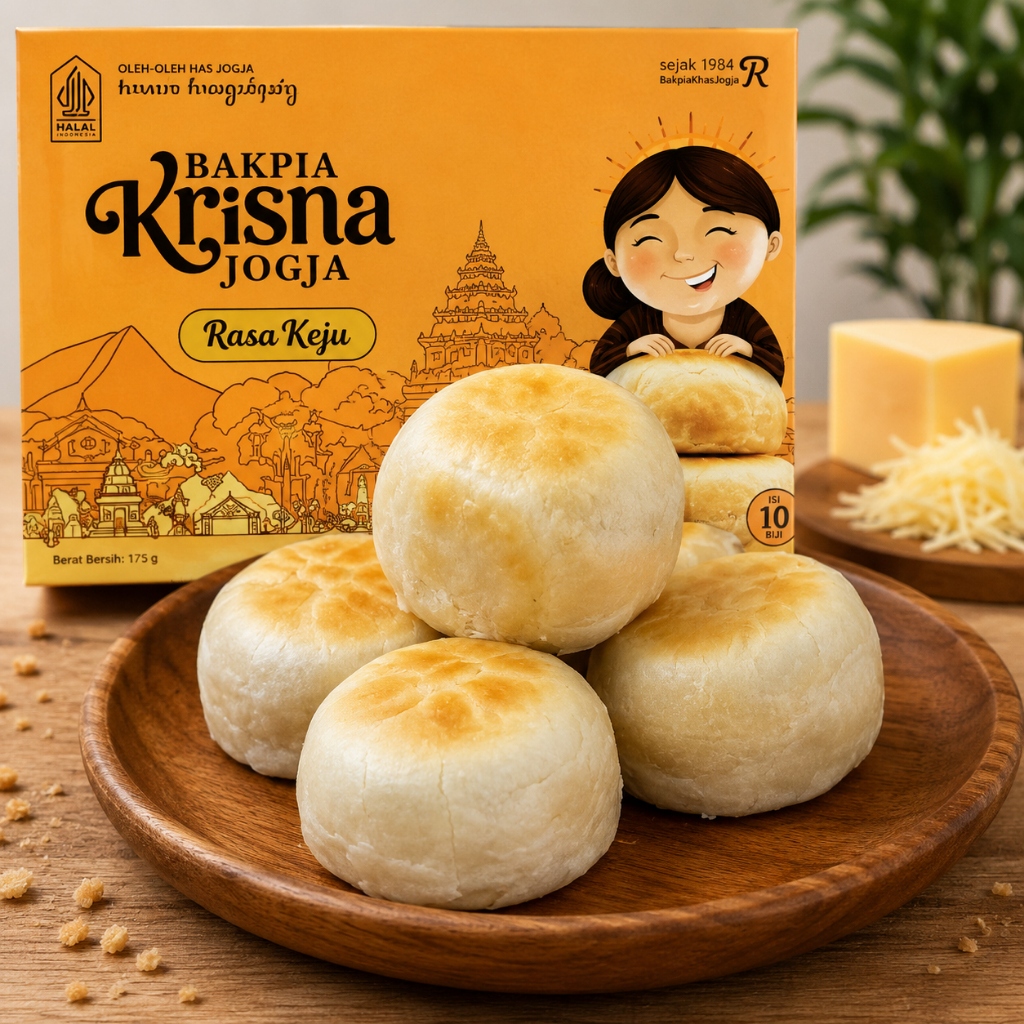 Bakpia Basah Krisna Keju isi 15