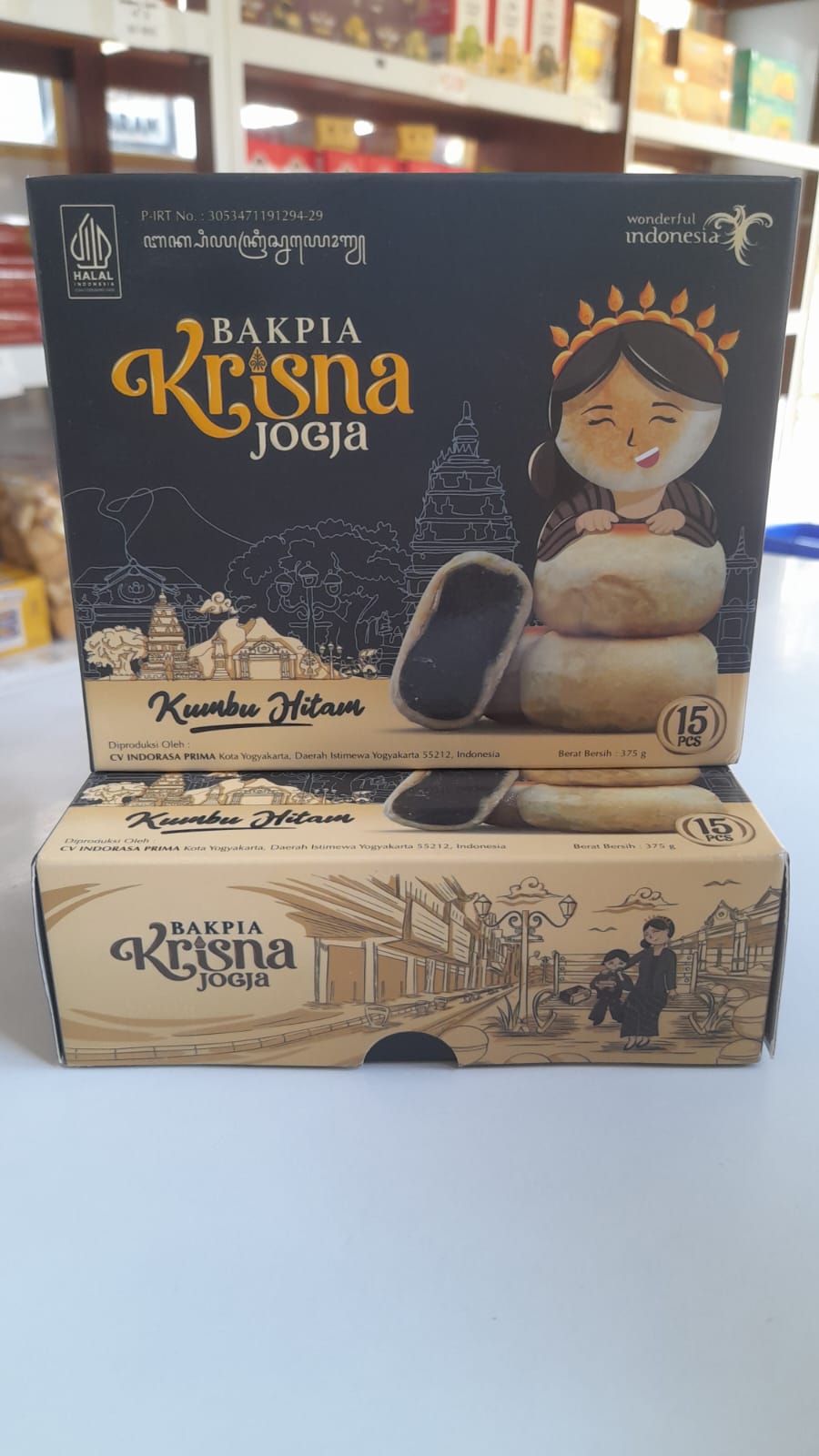 Bakpia Basah Krisna Kumbu Hitam isi 15